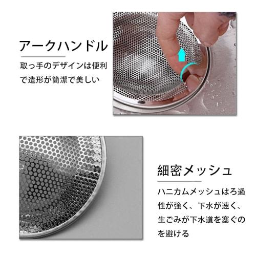ALLVD Stainless Steel Perforated Garbage Drain with Heart-Shaped Handle for Unit Baths, Bathrooms, and Vegetable Wash Basins, Hair Capture (Size: 7.6-
