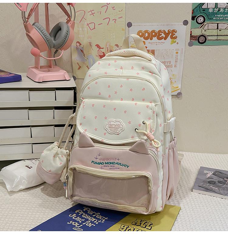 Japanese Girls Backpack With Nylon Material And Large Capacity For School Use
