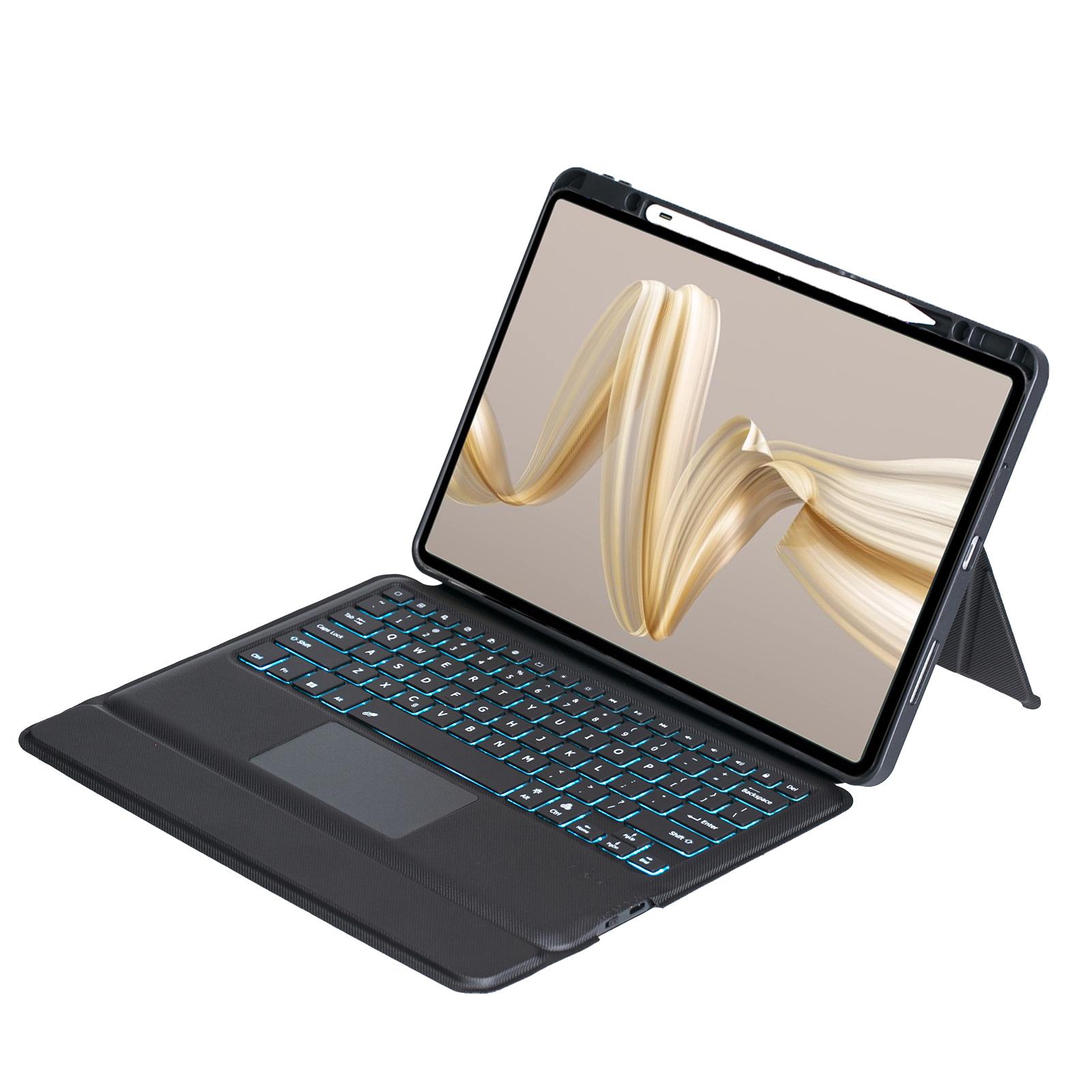 

TH24-AS For Huawei MatePad Pro 12.2 (2024) Leather Stand Cover+Backlit Touchpad Bluetooth-compatible Keyboard A