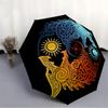 1pc Wolf Moon Automatic Open/Close Umbrella, Windproof, Folding Compact Umbrella with Lightweight Design for Women/Men035