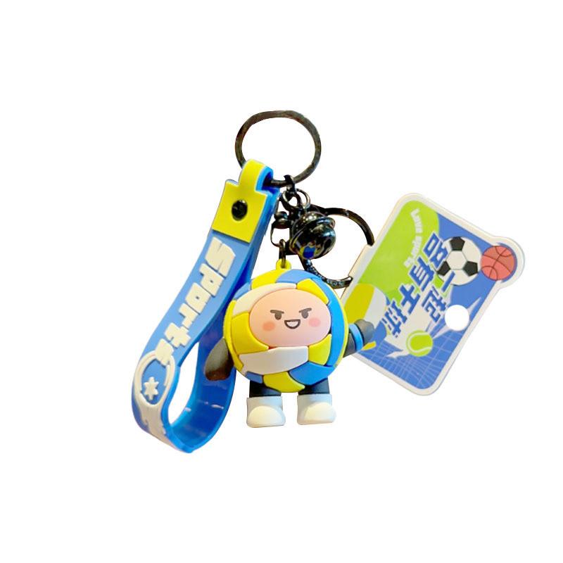 And Colorful Fun Cartoon Resin Keychain Sports Ball Keyring Accessory For Ages All