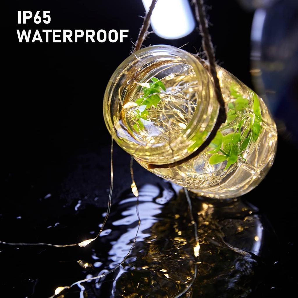 5 Pack Fairy Lights Battery Operated, 7 Feet 20 Led String Lights with Timer, Waterproof Firefly Lights On Silver Wire for Home Party Wedding