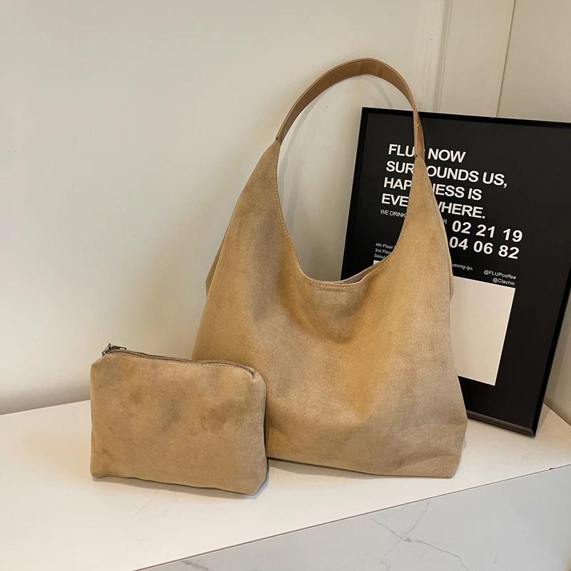 Fashion Big PU Leather Shoulder Bag For Women 2026 Winter Tend Female Simple Underarm Hobo Bag Handbags And Purses