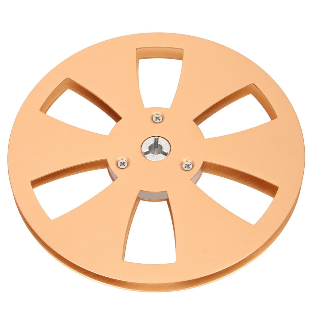 1 4 7 Inch Empty Reel 6 Hole Aluminum Alloy Open Reel Sound Tape Empty Reel Opening Machine Part Gold