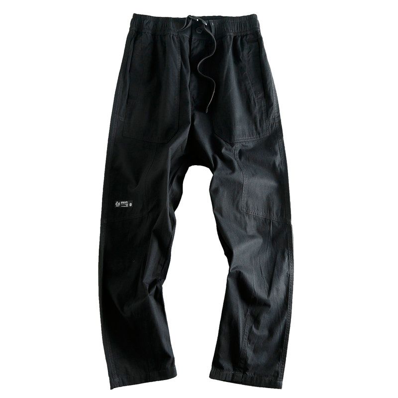 Foreign Trade Export Big Brand Overplus Order Men's Clearance Men's Casual Trousers Loose Drape Spring and Autumn Elastic Waist Men's Pants