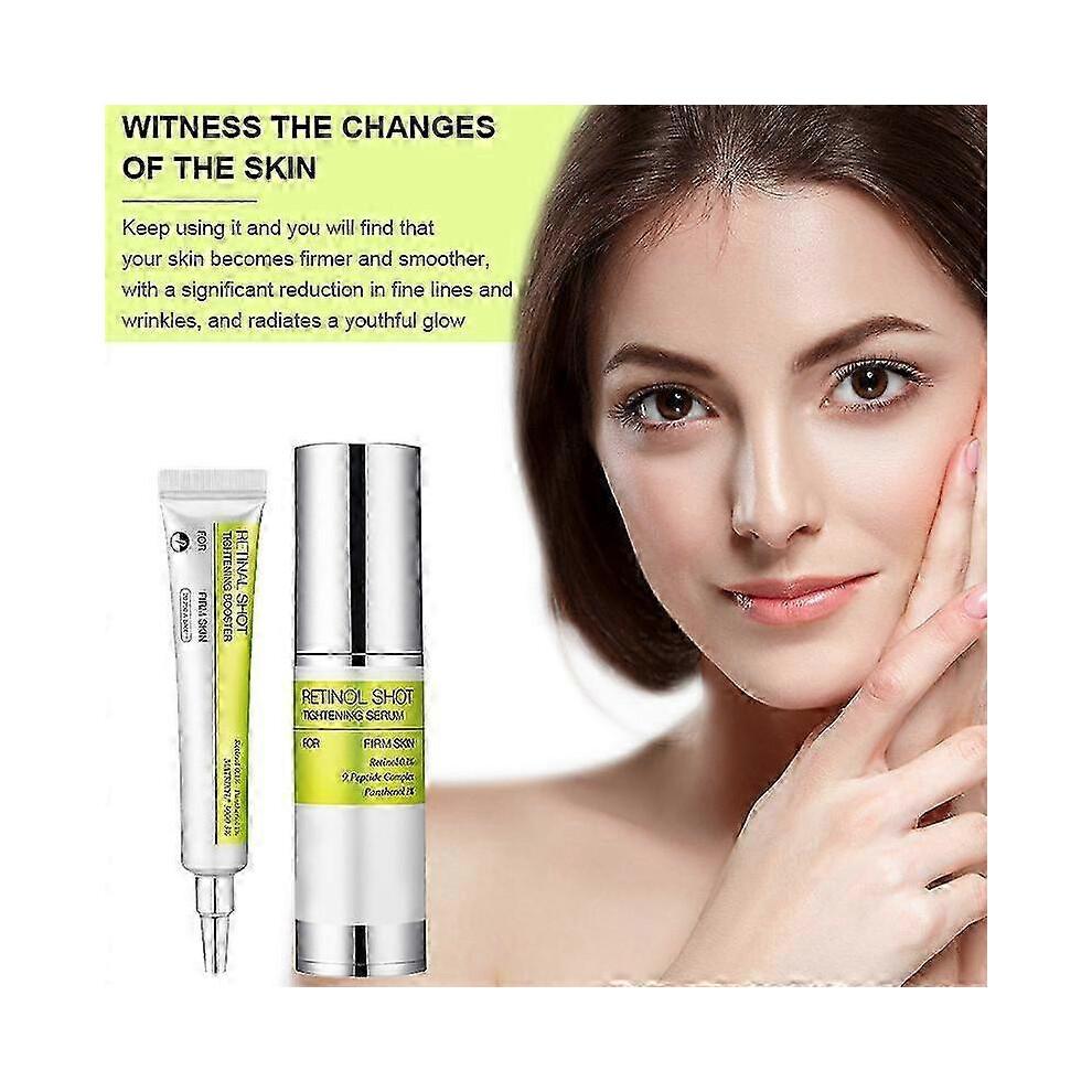 El Vita A Retinol Shot Reforzador Reafirmante Sérum Reafirmante y Crema para Ojos con Retinol - Set para el Cuidado de la Piel Antiedad