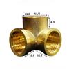 Various Types DN15 1/2" BSPP Male Female Tee 3 Ways Brass Pipe Fitting Connector Splitter Block  Home Garden