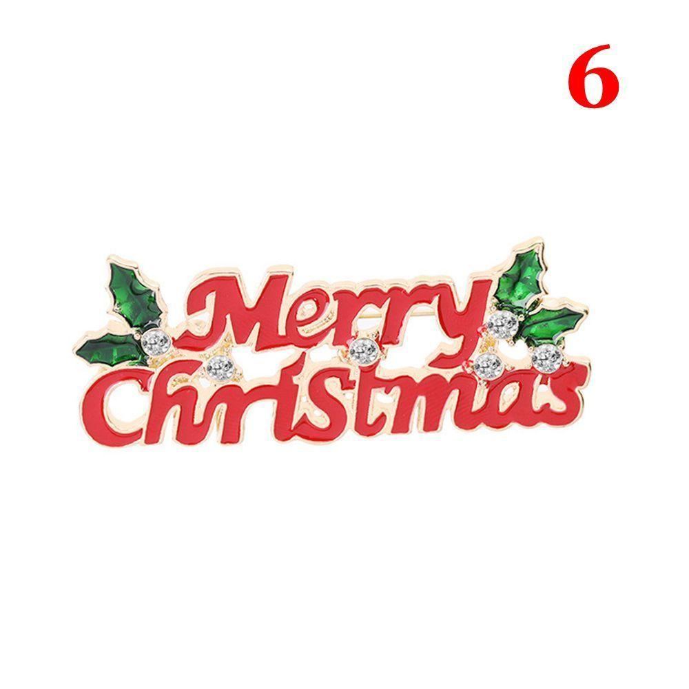 Merry Christmas Xmas Jewelry Enamel Brooch Santa Claus Hat Badges Pin Christmas Wreath Bells