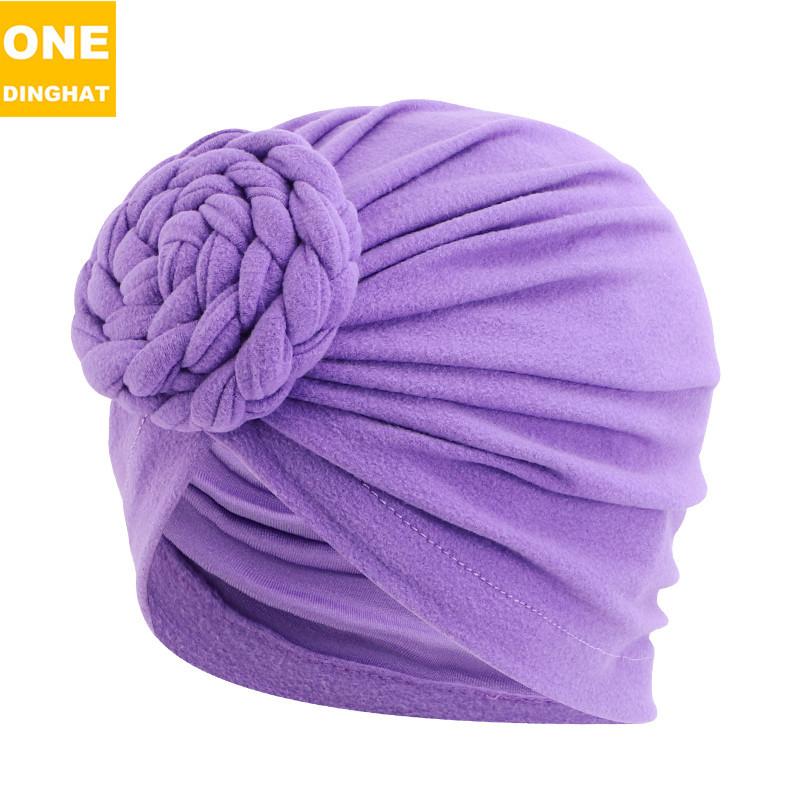 Chapéu Turbante Popular na Europa e América, Chapéu Pulôver com Nó, Chapéu Étnico de Cor Sólida, Chapéu Turbante Jdt-282F