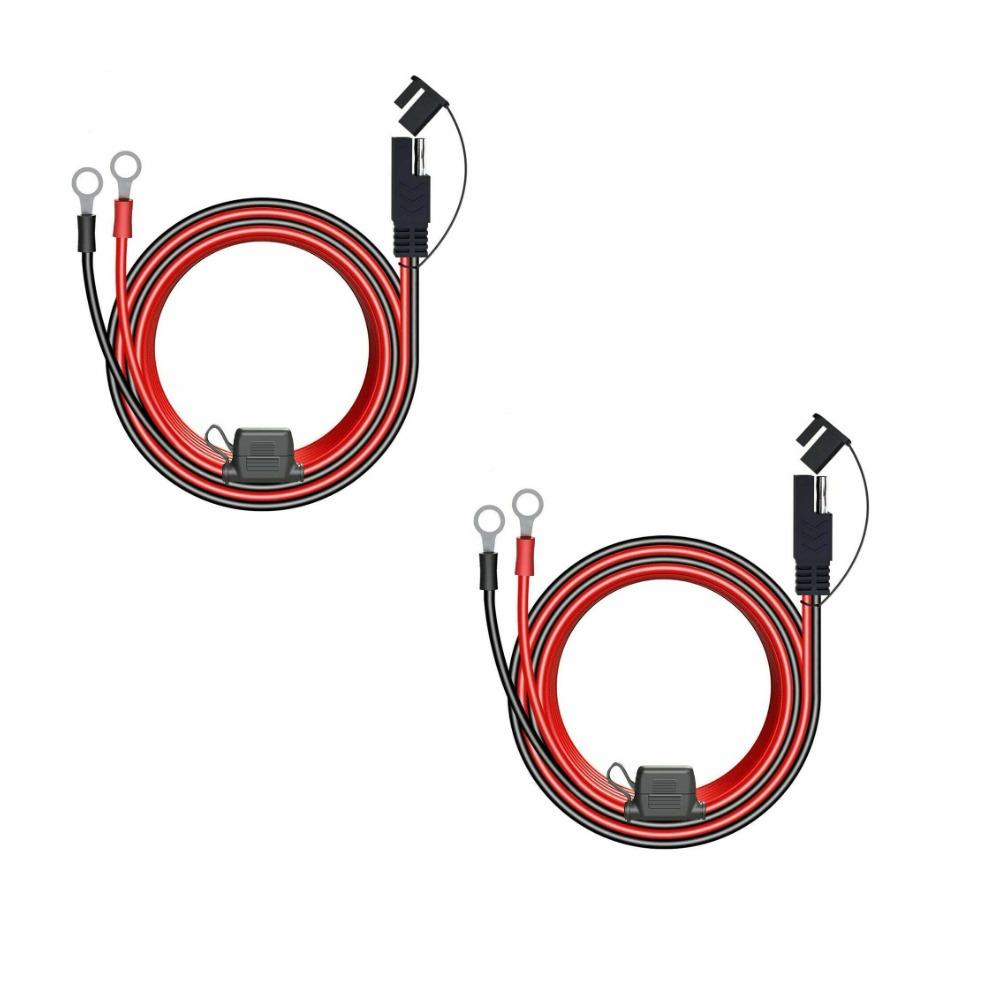 Charger Cable For Motorcycle Battery Terminal To SAE Quick Extension Cable With 10A Fuse O Connector Battery Charger Adapter