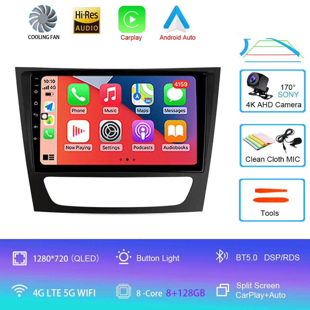 Android 14 Carplay Mașină Pentru Mercedes Benz E-class W211 E200 E220 E300 E350 E240 E270 E280 CLS CLASS W219 2 din Stereo Multimedia