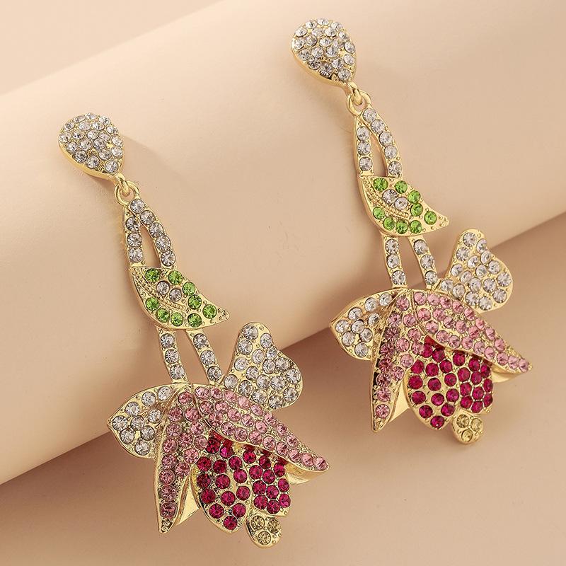 

Tulip Flower Earrings French Fashion Temperament High-end Earrings for Women
