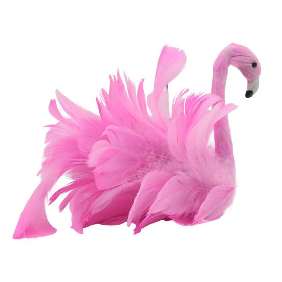 

Фламінго Прикраса на верхівку ялинки Рожевий Штучний Пташка з Пір я Декор з Кліпсою/Пружиною Для Приміщення/Вулиці Саду Святкова Вечірка Прикраса
