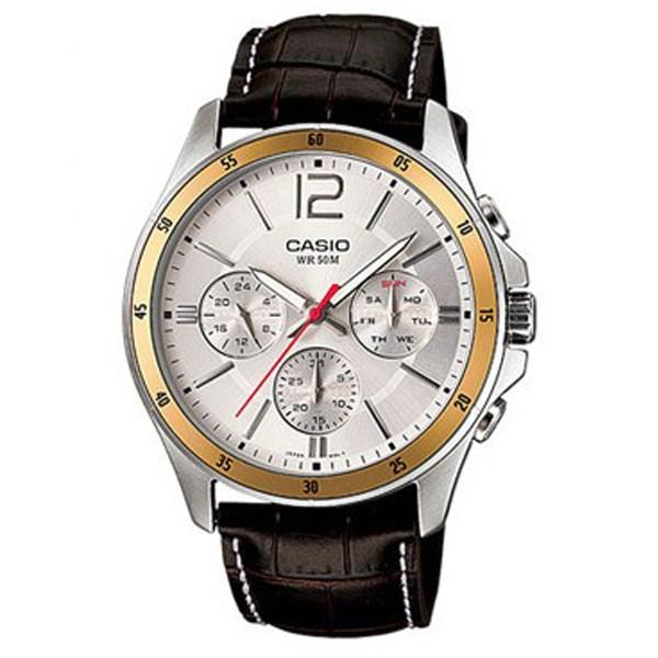 

Мужские часы Casio с кожаным ремешком MTP-1374L-7A 1p