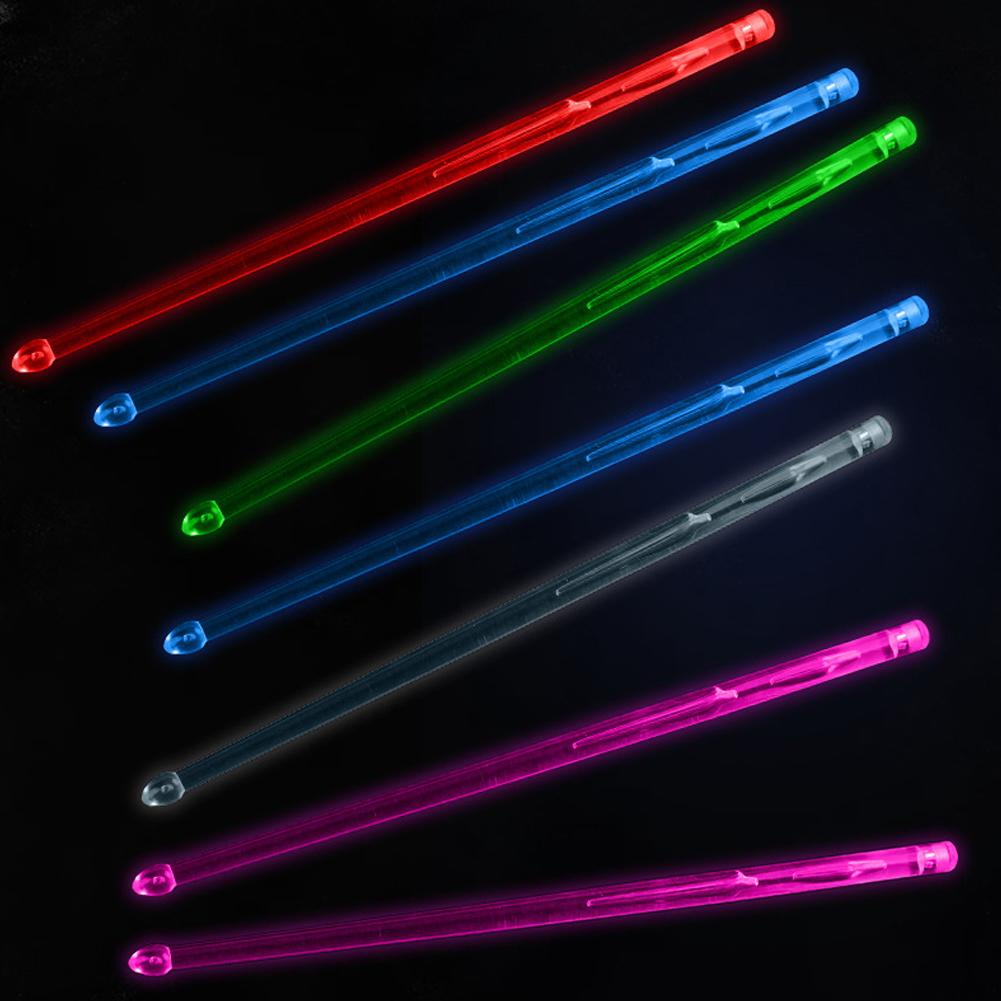 LED Luminous Drum Stick 15 Color Gradient USB Charging With Switch 5A Standard Size Performance Fluorescent Drum Stick
