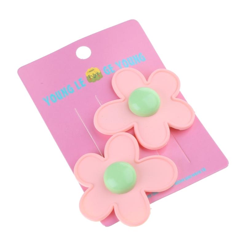 Flower Barrettes Babies Hair Clip Hair Barrette Hair Accessories Girl Headwear Acrylic Material Hair Pins for Children