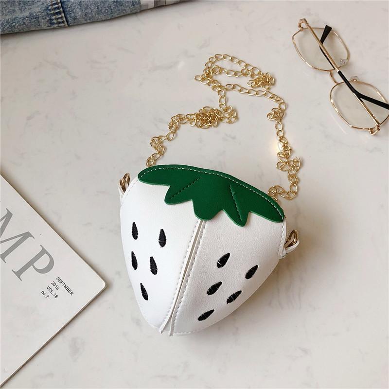 Adorable Mini Strawberry Chain Crossbody Bag For Girls Cute Coin Purse