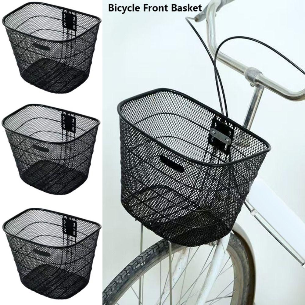 Adjustable Bicycle Front Basket Easy To Install Fixed Backpack New Bike Rear Mesh Basket