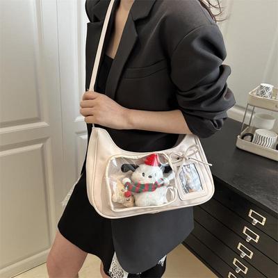 Grenzüberschreitende Anime Ita Bag für Mädchen - Schultertasche mit transparentem Knopf und großer Kapazität