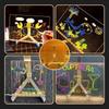 LED Acrylic Writing Board with Light & 7 Pens |  DIY 3D Rewritable Message Pad | Night Lamp & Display Board for Home