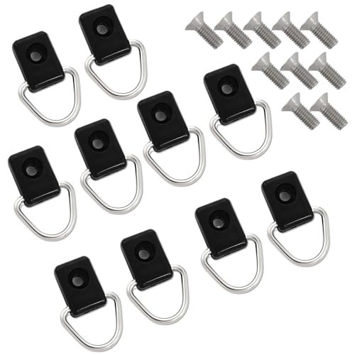 

Rubonarie Utility Hook M6 Cargo Ground Hook Trailer Anchor Interior Bar Set of 10 Car Interior Panel (Черный квадрат)