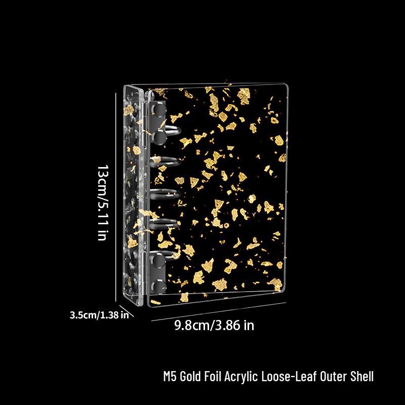 A7 Glitter Acrylic Mini 6-Ring Planner Binder