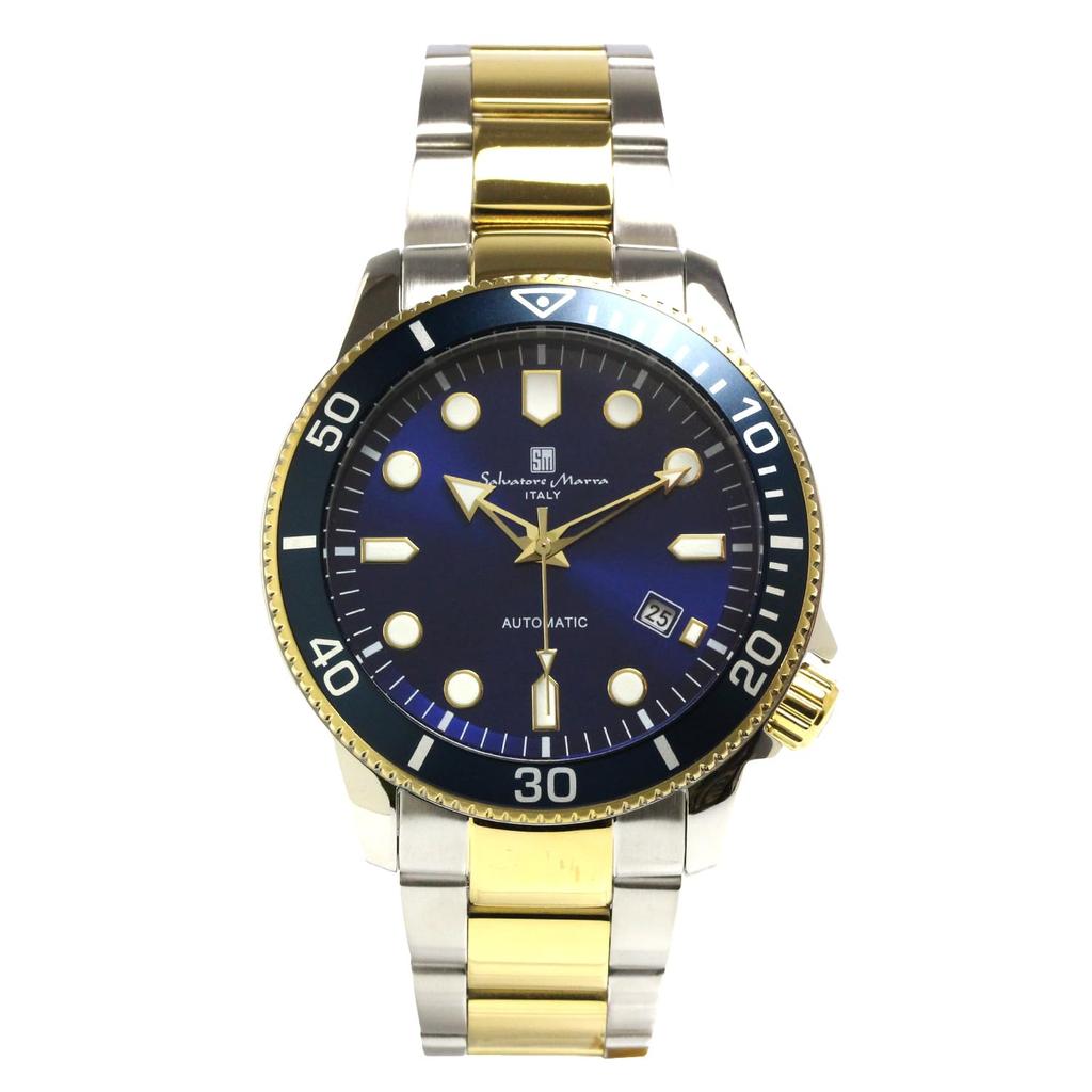 Salvatore Marra Salvatore Marra Automatic Watch Manual Winding Function Stainless Steel Strap Back Cover Skeleton Japanese Movement 10 ATM Water