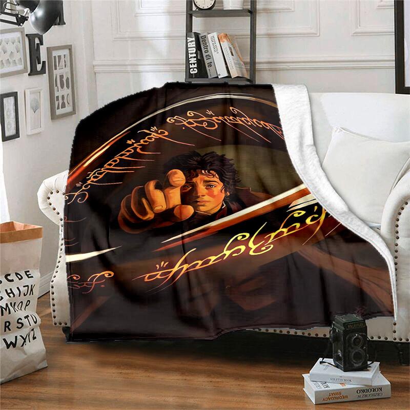 1pc One Ring to rule them all. Cartoon Blanket,Portable Throw for Travel & Camping, All Season Cozy Blanket,Ideal Gift
