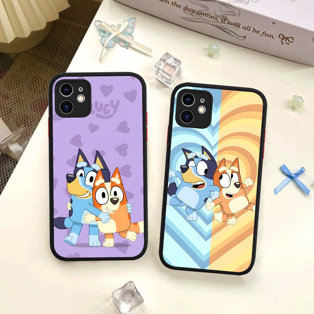 B-Blueys Puzdrá na telefón pre iPhone 16 15 14 Plus 13 12 11 Pro Max Matný Mäkký Nárazníkový Kryt na Telefón