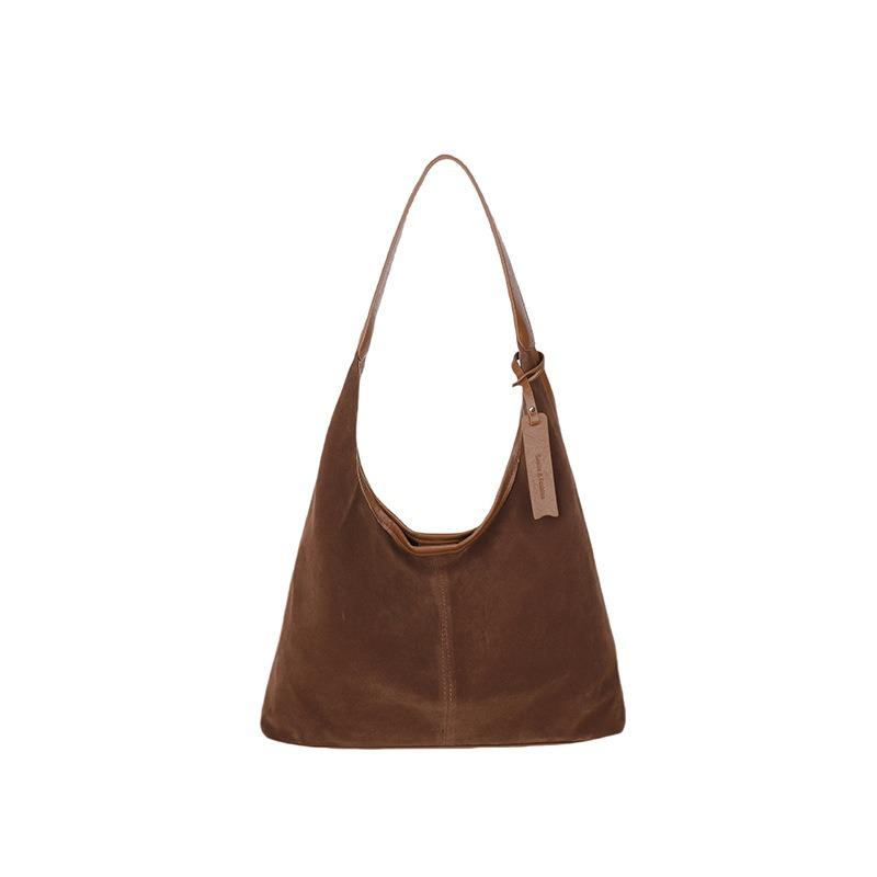 Lazy Large Capacity Single Shoulder Underarm Bag Retro Business Carry-On Tote Bag