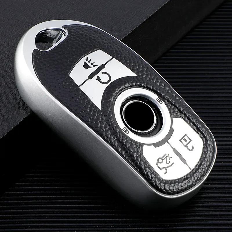 Car Key Cover Bag Case Shell Protector Keychain for Buick Encore Envision Car Excelle Lacrosse Regal Verano GX GL6 Leather TPU