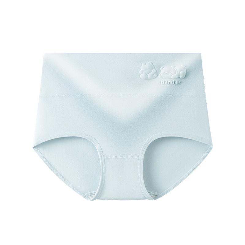 High-Waisted Women's Cotton Briefs - Embossed, Abdomen-Shaping, Warmth for Winter