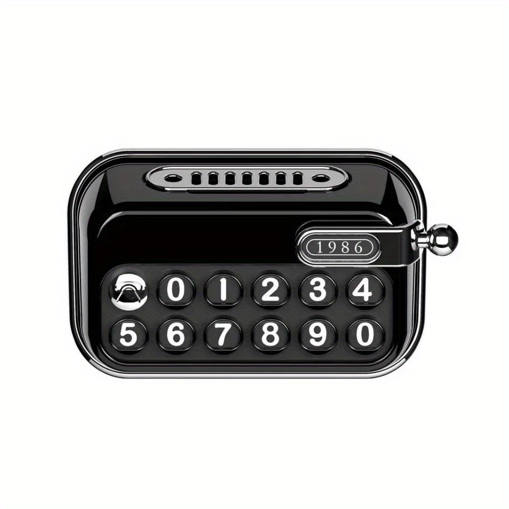Car Interior Accessories Retro Typewriter Temporary Parking Card Auto License Stop Sign Telephone Number Plate Hidden