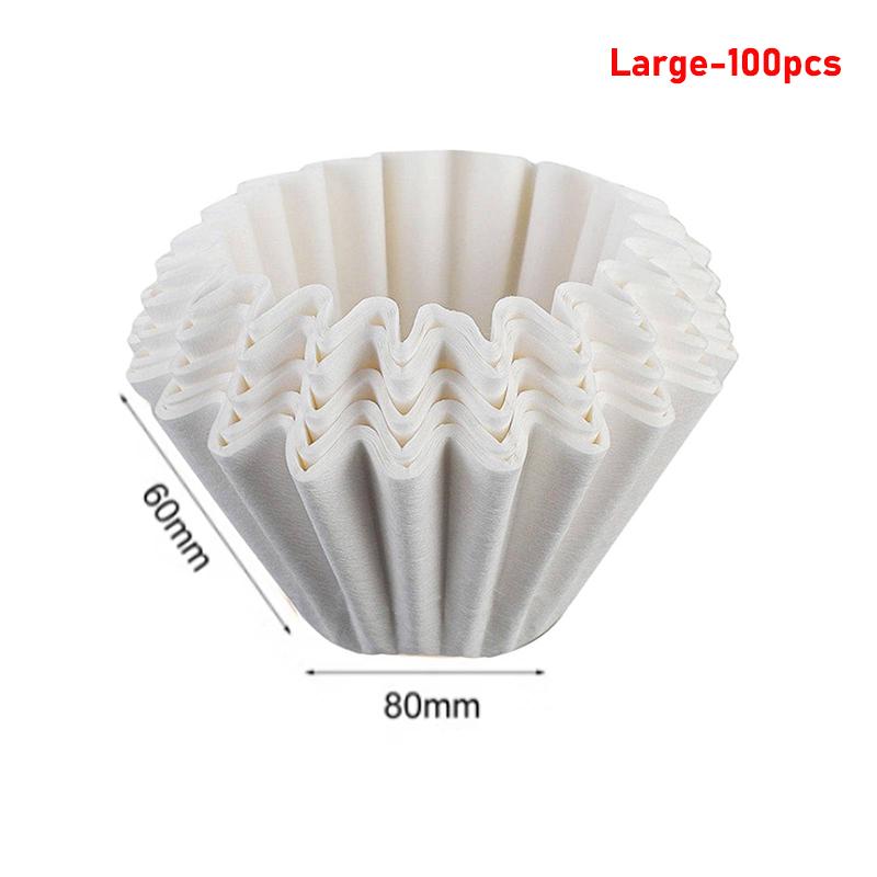 50/100pcs Pour Over Coffee Filter Papers 50 Sheets; Fits B75 Coffee Dripper & 1-2 Cups Wave Dripper Coffee Filter Papers