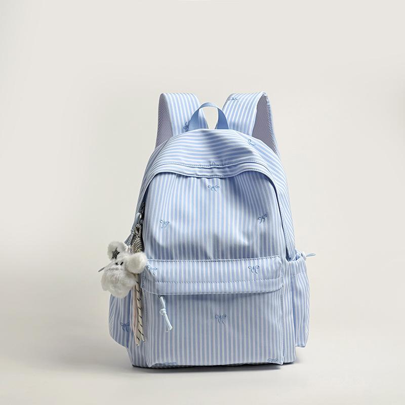 Schoolbag Plaid Schoolbag Female Korean Version Ins Literary Backpack Junior High School High School Students Large Capacity Leisure High Value