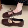 Fashion 2025 Spring Women Ballet Flats Shallow Mouth Shoes Butterfly-knot Casual Soft Sole Women Shoes Comfortable Leather Women Shoes