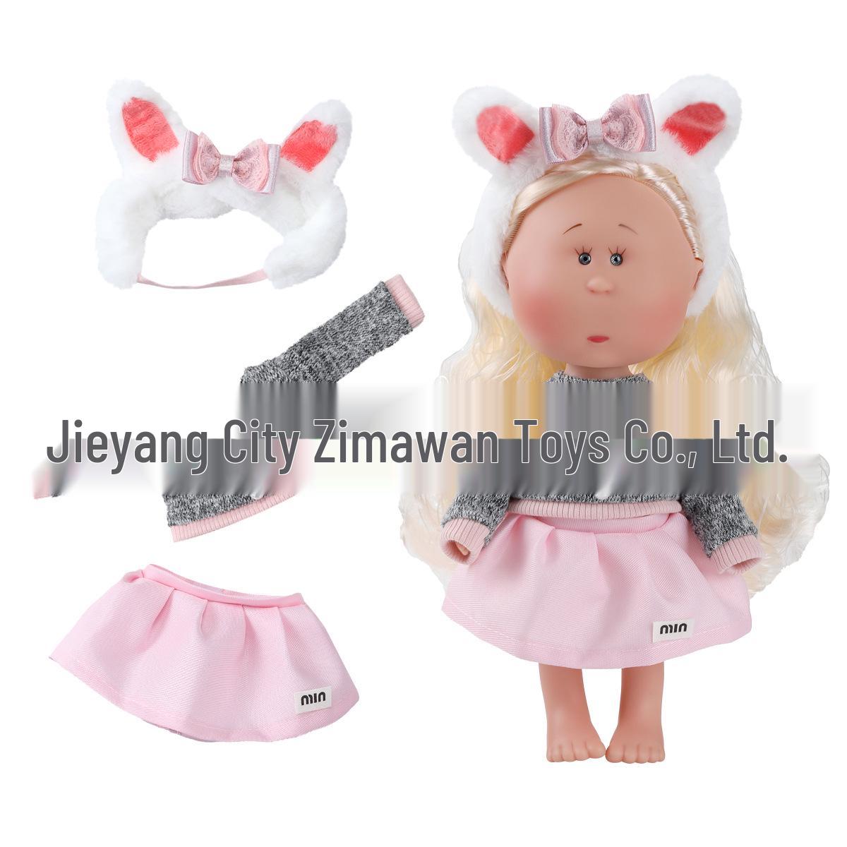 29cm Silicone Potato Doll - Long-Haired DIY Handmade Figure 30cm