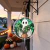 Acrylic Puzzles Suncatcher, Ghost Witch Pumpkin Window Hanging Decor, Halloween Graduation Mother's Day Birthday for Women