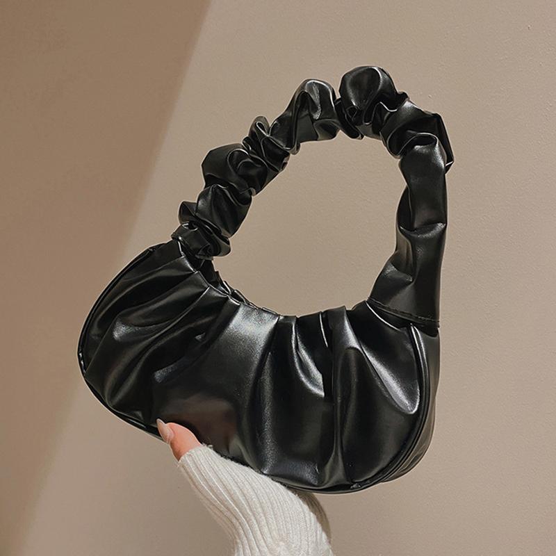 

Плиссированные сумки для женщин из ПУ, сумки-облака, повседневная сумка под мышку, сумки для покупок, сумки на плечо, сумка-пельмень, женские сумки