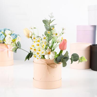 3Pcs Flower Packaging Box Set Round Flower Box Elegant DIY Box Valentine's Day Wedding Decoration