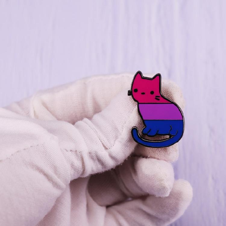 Rainbow for Kitty Enamel Brooch for Kitty Funny for Kitty brooch Badge Pin Bag