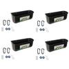 Black 4Pack Duck Feeder Fence Hanging Feed Trough Goose Turkey Trough With Clips