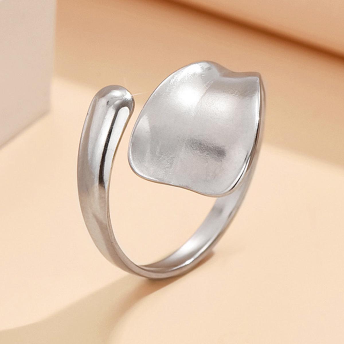 Women s Stainless Steel Leaf Ring - Fresh Forest Style