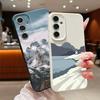 Hülle Für Samsung Galaxy S25Edge S26 S24 S23 S22 Ultra S26 Plus S25 FE Berglandschaftsmuster Lederstruktur TPU Handyhülle