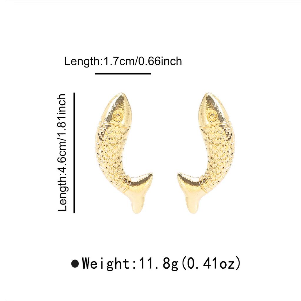 E11001 Fashion and popular small fish cute simple fun earrings women, retro ocean style versatile earrings