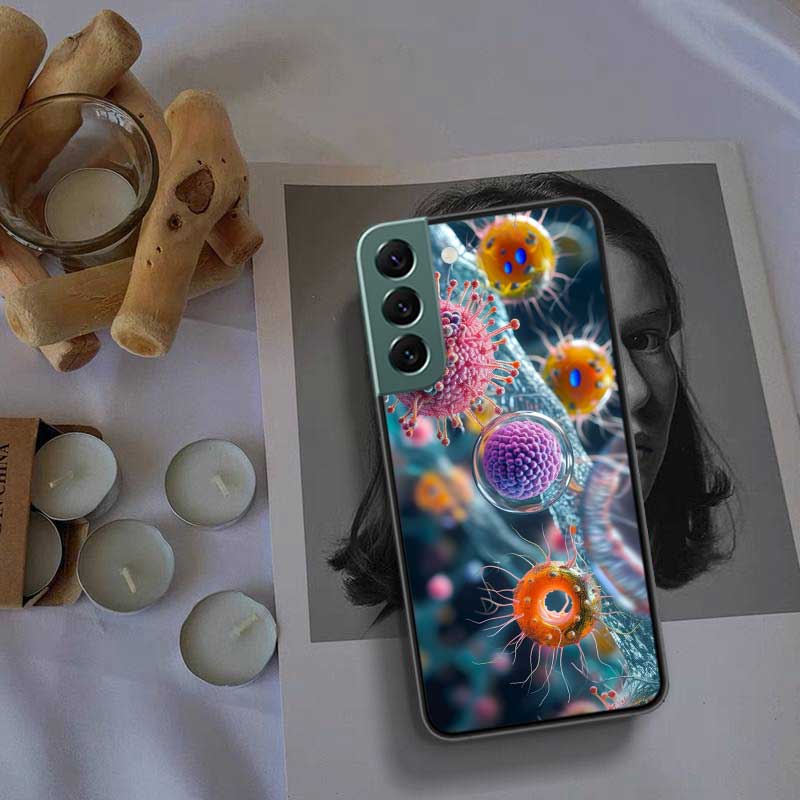 Microscope Virus Close Up Phone Case For Samsung A15 A25 A35 A55 Galaxy A12 A22 A32 A52 A72 A54 A34 A24 A14 A53 A33 A23 A13 A73