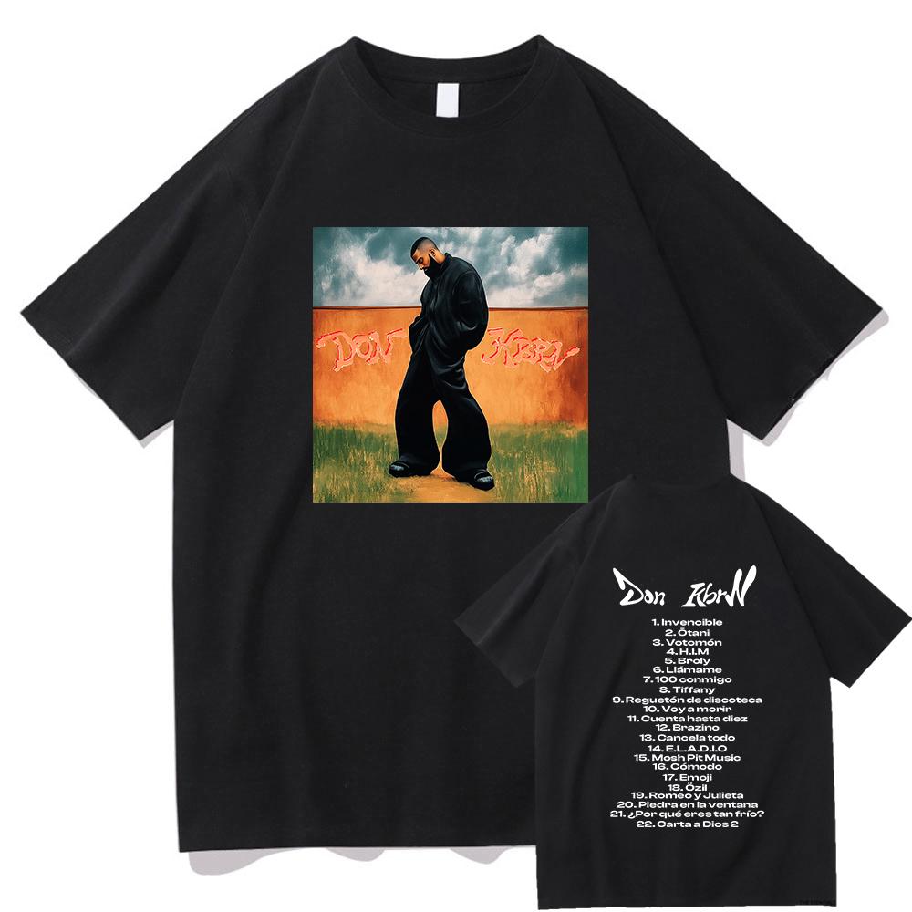 2025 Summer  Album DON KBRN Tshirt Eladio Carrión Fashion Men and Women Clothing Harajuku Summer Graphic T Shirts for Fans Gifts