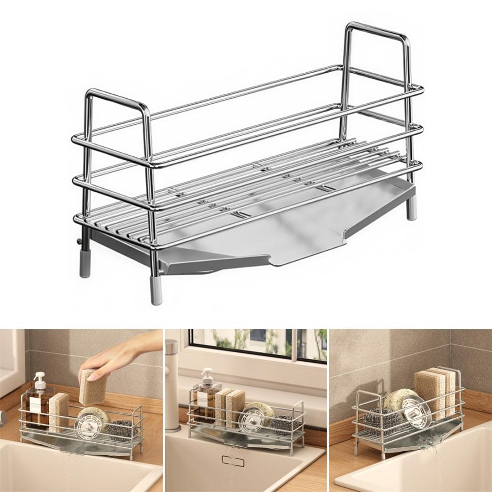 Arbeitsplatten-Aufbewahrung Küchenspülen-Organizer Badezimmer-Nutzung 23,8x7,5x12,2cm Einfache Installation Küchenregal Spülen-Organizer