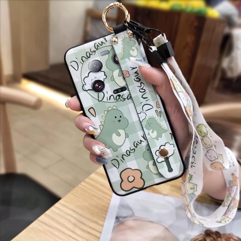 Cartoon Soft case Phone Case For Xiaomi 13 Ultra Lanyard Anti-knock Protective Ring Silicone Wristband Durable Cute