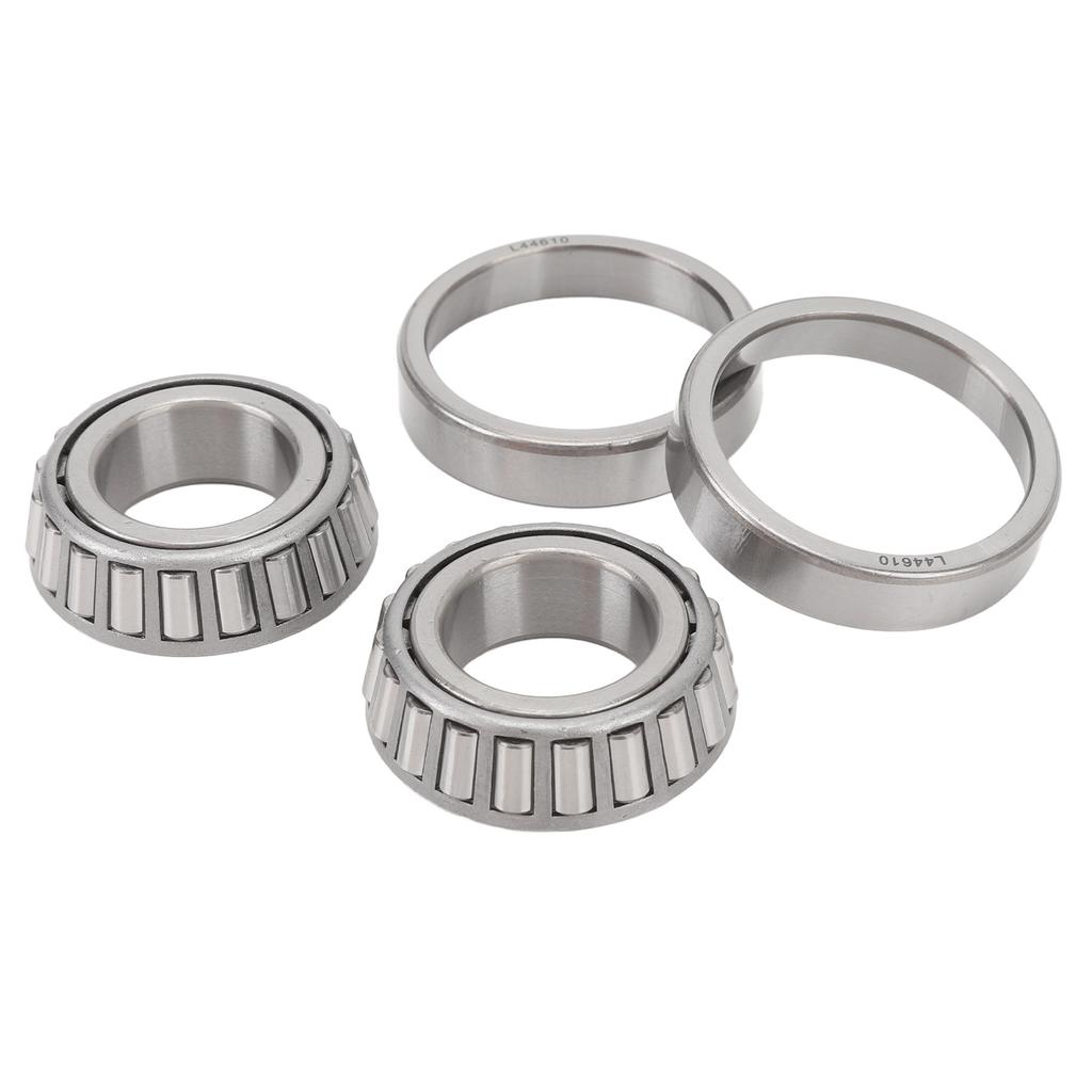 4 Pcs Trailer Wheel Hub Bearings Kit Steel Alloy L44643 Inner Outer Bearings with Outer Ring Grease